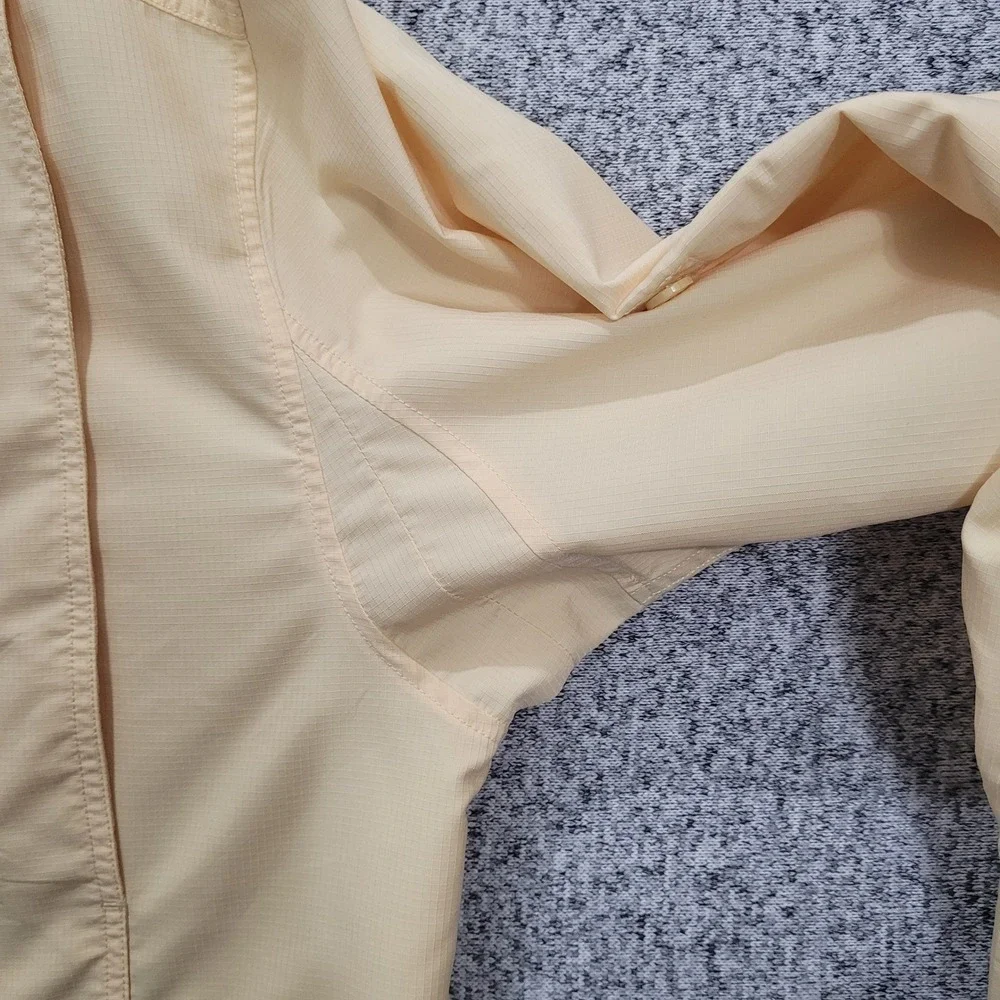 Duluth Trading Co Mens XL Yellow Ripstop Fishing Hiking Long Sleeve Button Shirt - Picture 4 of 9